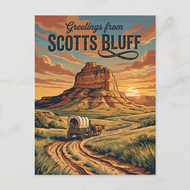 Carte Postale Scotts Bluff Monument National USA (Devant)