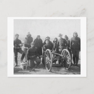 Carte Postale Scouts Lakota et soldats blancs Posés Derrière
