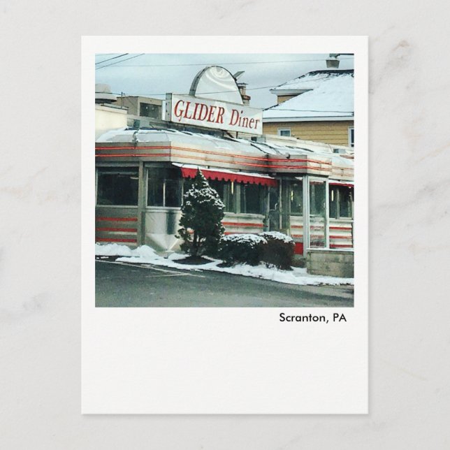 Carte postale Scranton PA-Le Glider Diner (Devant)