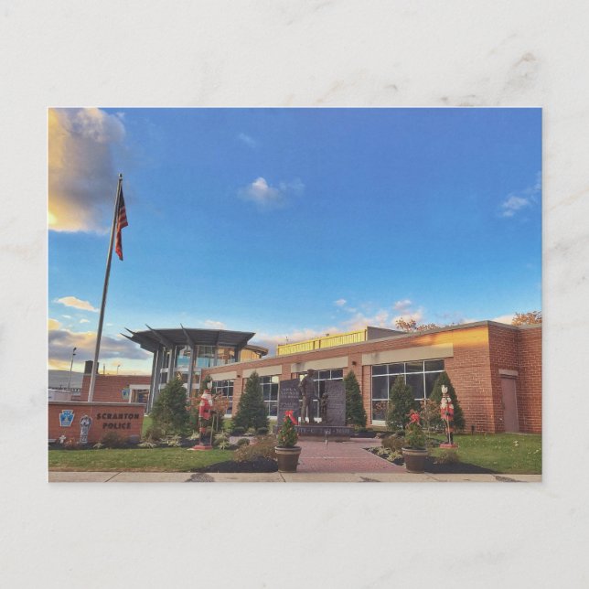 Carte postale Scranton PA Police Service Vacances (Devant)