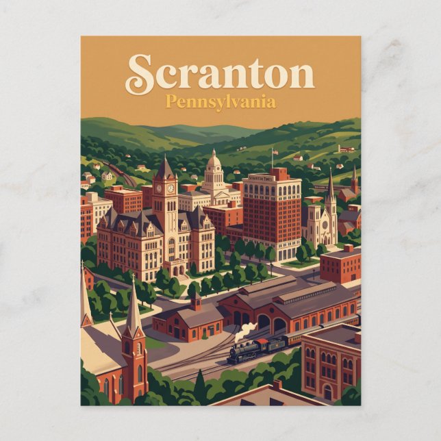 Carte Postale Scranton, Pennsylvanie (Devant)