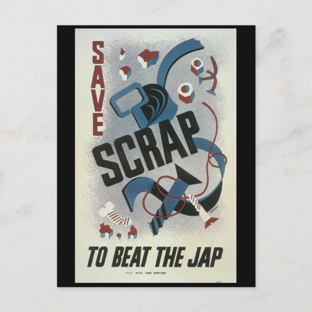 Carte Postale Scrap Metal World War 2 (Devant)