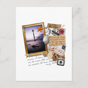 Carte Postale Scrapbook/Collage "Time"