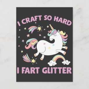 Carte Postale Scrapbooking Artisanat Unicorn amant artisanal