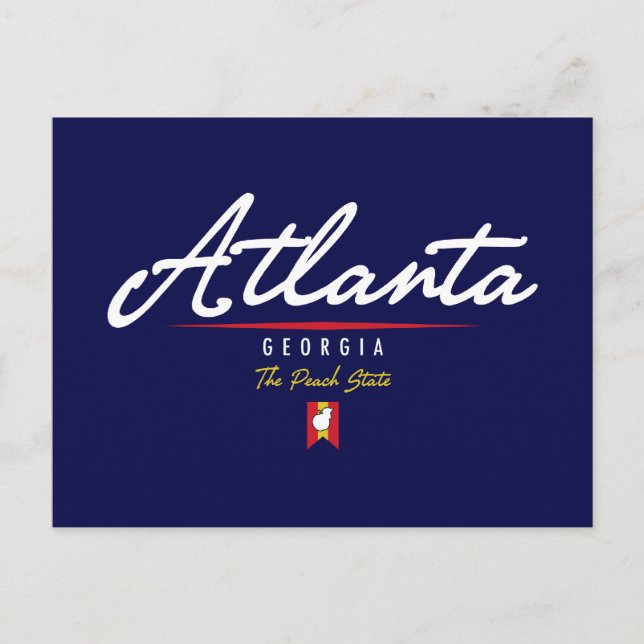 Carte Postale Script Atlanta (Devant)