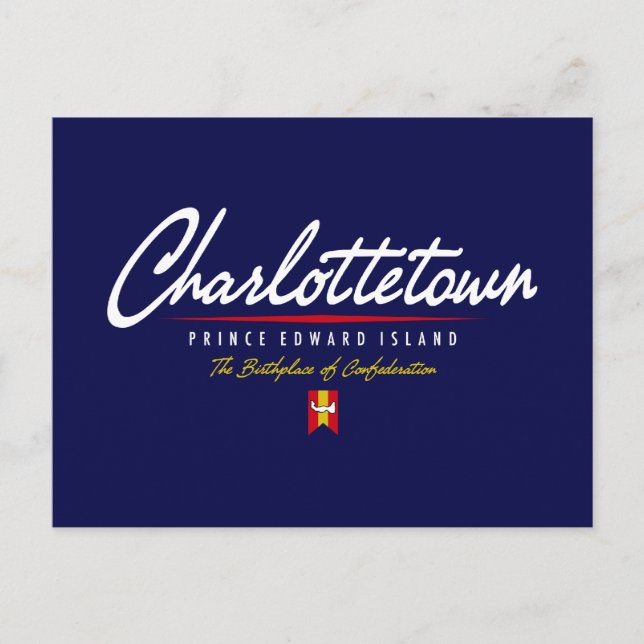 Carte Postale Script Charlottetown (Devant)