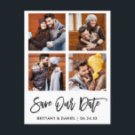 Carte Postale Script de brosse moderne Enregistrer notre date 4<br><div class="desc">Brosse moderne Script 4 Photo Enregistrer notre date Carte postale</div>