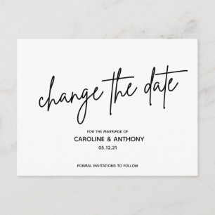 Carte Postale script de classe moderne modifier la date