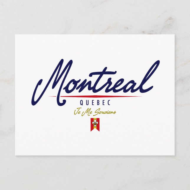 Carte Postale Script de Montréal (Devant)