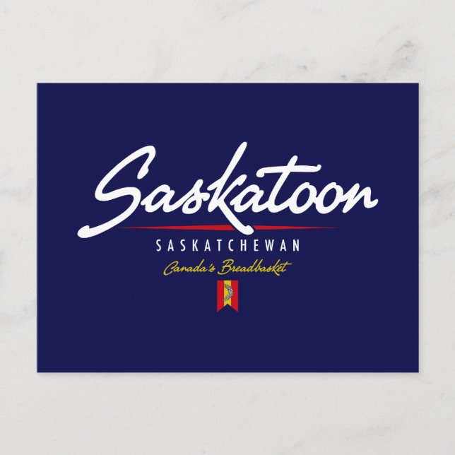 Carte Postale Script de Saskatoon (Devant)