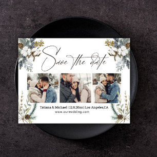 Carte Postale script de signature 3 photos sauvegarder la date d