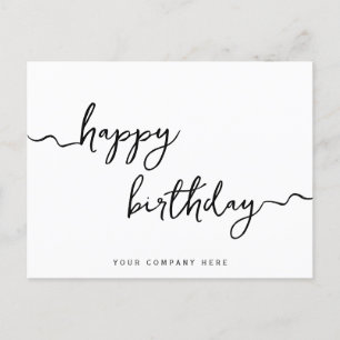 Carte Postale Script de signature professionnelle Anniversaire