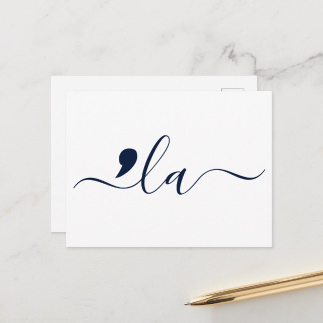 Carte Postale Script élégant Kamala Harris pour président (Devant/Arrière en situation)