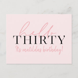 Carte Postale Script et géométrique 30e anniversaire