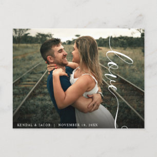 Carte Postale Script Love Photo Mariage