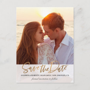 Carte Postale script moderne enregistrer la date