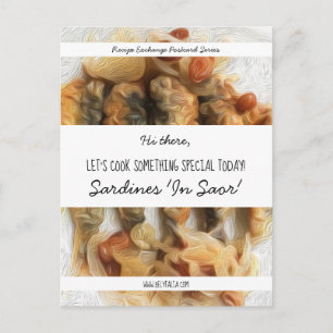 Carte Postale Script noir personnalisé blanc Recette moderne