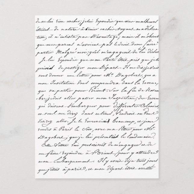 Carte Postale Script Paris (Devant)