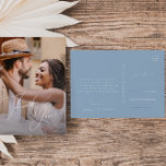 Carte Postale Script Whimsical | Merci Mariage photo bleu<br><div class="desc">Voici notre magnifique script lunatique | bleu mariage photo merci carte postale parfaite pour votre simple fête moderne de printemps de boho. Notre design élégant comprend une palette de couleurs vives et pastel avec un script de calligraphie vintage et chic. Que vous préfériez un style minimaliste ou classique, notre produit...</div>