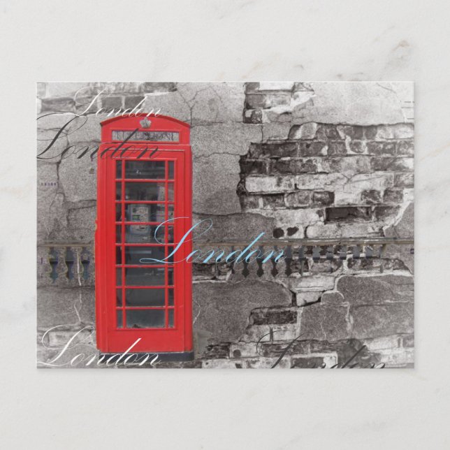 Carte Postale Scripts chics London Landmark Red Telephone Booth (Devant)