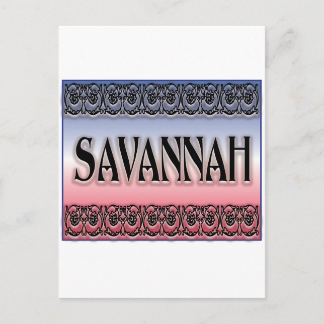 Carte Postale Scrollwork de Savannah (Devant)