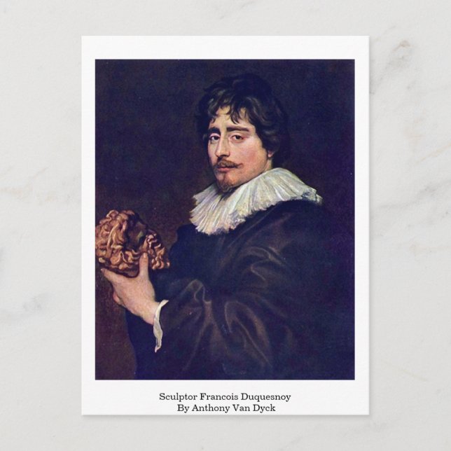 Carte Postale Sculpteur Francois Duquesnoy par Anthony Van Dyck (Devant)