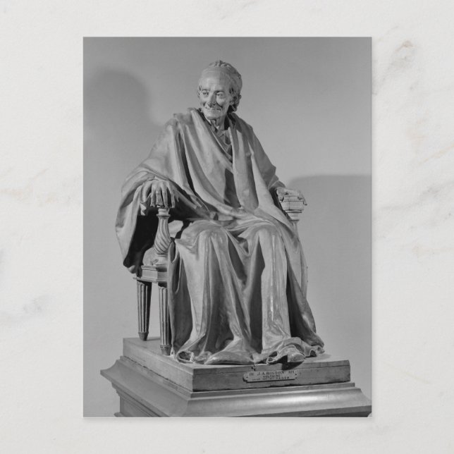 Carte Postale Sculpture assise de Voltaire (Devant)