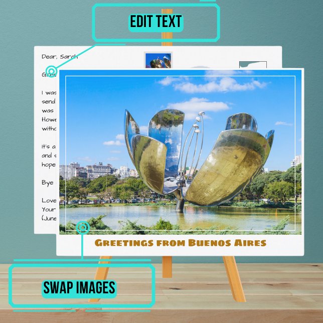 Carte Postale Sculpture de fleurs de Buenos Aires Argentine (Please enjoy our design and see the others in the collection.)