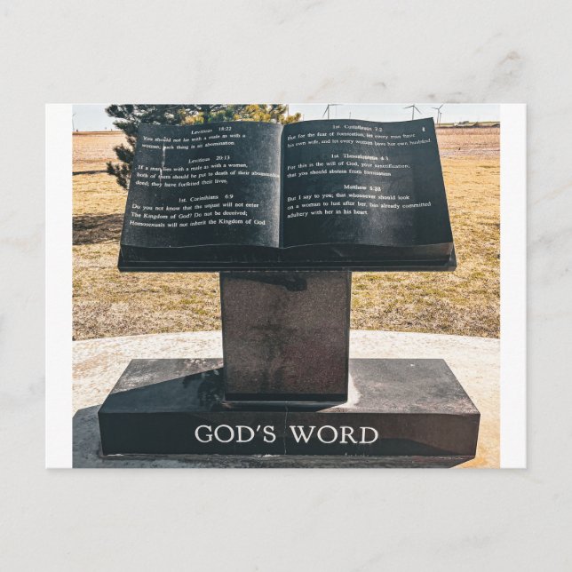 Carte Postale Sculpture de livre ouvert (Devant)