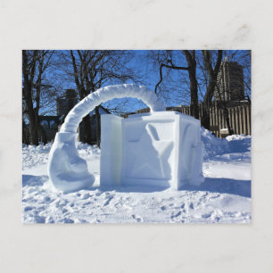 Carte Postale Sculpture de neige, Québec, Canada