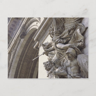 Carte Postale Sculpture de relief sur Arc de Triomphe à Paris,