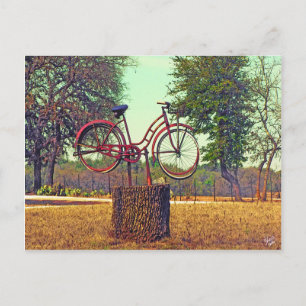 Carte Postale Sculpture de vélo sur Kneese Rd., Crabapple, TX