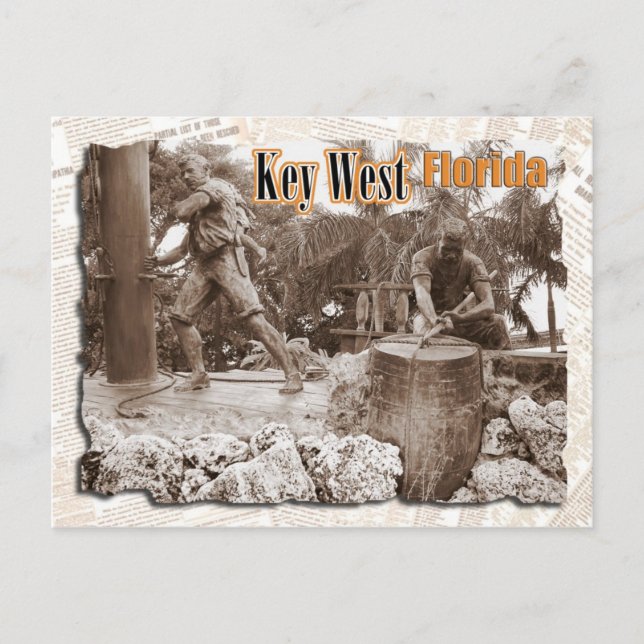 Carte Postale Sculpture en Key West, Floride (Devant)