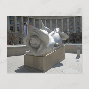 Carte Postale Sculpture rose Triangle fédéral Washington DC
