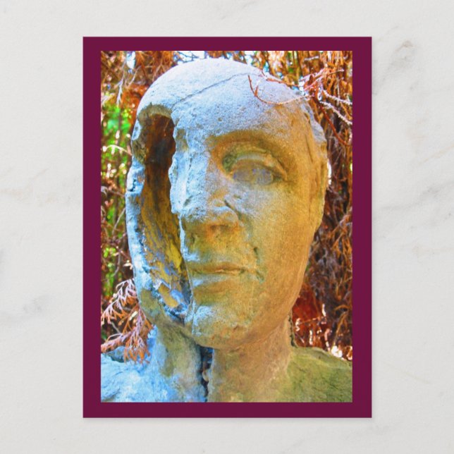 Carte Postale sculpture sur visage (Devant)
