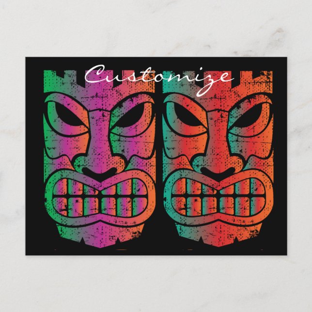 Carte Postale Sculpture Twin Tiki Thunder_Cove (Devant)