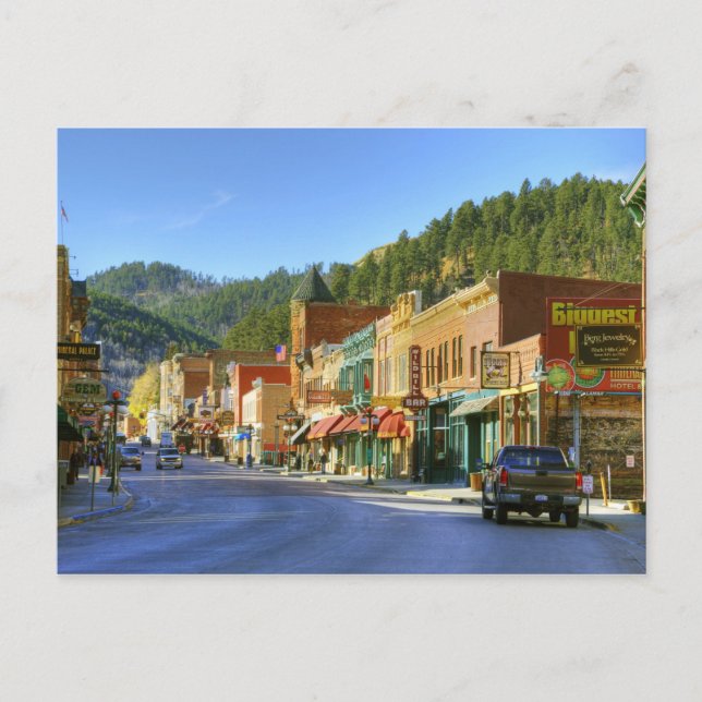 Carte Postale SD, Deadwood, ville historique de Gold Mining (Devant)