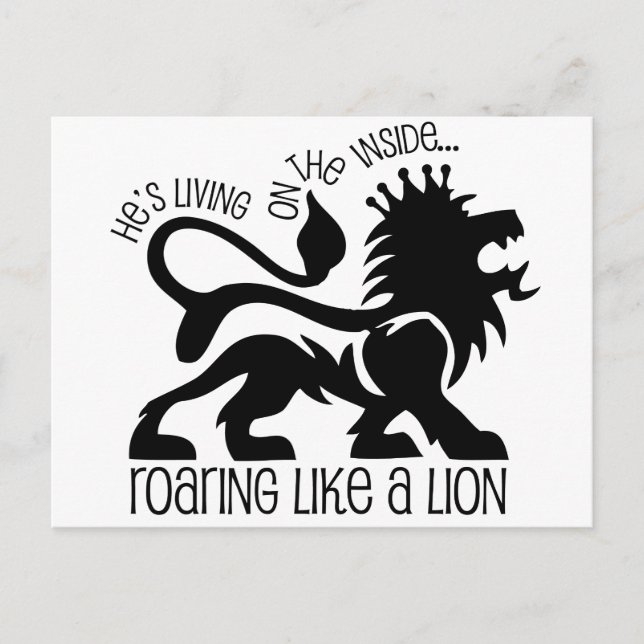 Carte Postale Se Rouler Comme Un Lion (Devant)