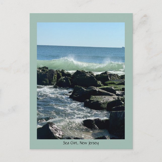 Carte postale Sea Girt Ocean Rocks (Devant)