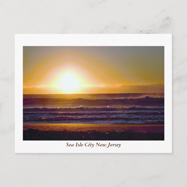 Carte Postale Sea Isle City New Jersey Sunrise Photo (Devant)