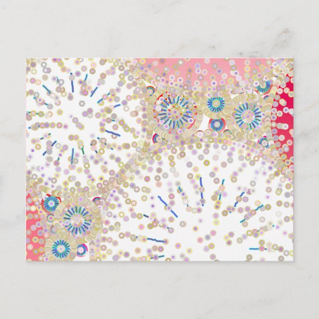 Carte Postale "Sea Life" imprimé abstrait (Devant)