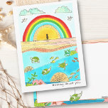 Carte Postale Sea Turtle Adventure Happy Place Pensez À Vous<br><div class="desc">OEuvre d'art originale avec une mer pleine de tortues de mer joyeuses et paisibles qui glissent à travers un océan coloré. Peut être entièrement customisé ! Cliquez simplement sur "customiser plus loin" pour ajouter un message. Si vous avez besoin d'aide, veuillez me contacter à designsbytiffanyduffy@outlook.com - Je suis heureux de...</div>