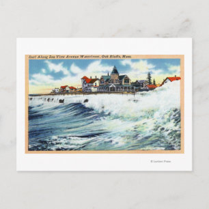 Carte Postale Sea View Avenue Waterfront Vue sur le Surf