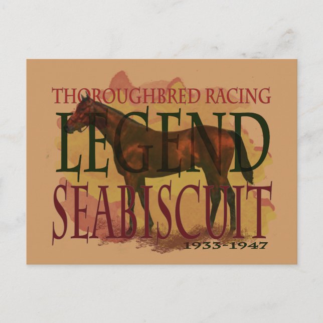Carte Postale Seabiscuit - Thoroughbred Racing Legend (Devant)