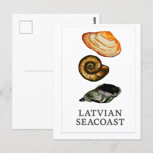 Carte postale Seacoast letton - Coquillage