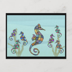 Carte Postale Seahorse Family Fun