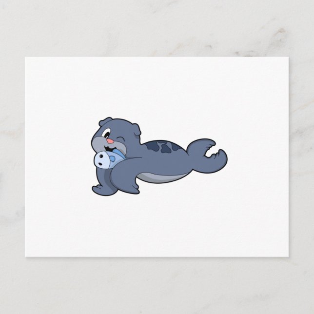Carte Postale Seal with Fish (3).PNG (Devant)