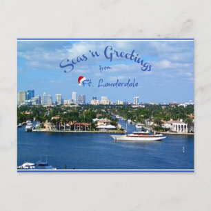 Carte Postale Seas n Salutations de Sunny Ft Lauderdale Floride