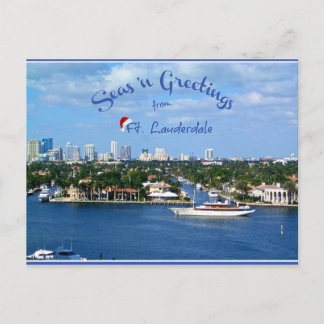 Carte Postale Seas n Salutations de Sunny Ft Lauderdale Floride