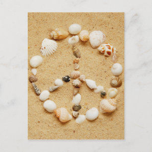 Carte postale Seashell Peace Sign